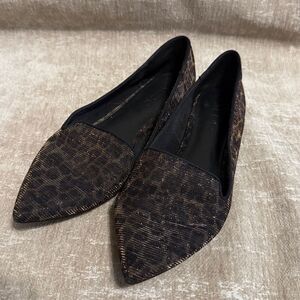 Aldo Glitter Animal Print Ballet Flats